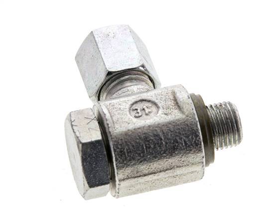 6L & M10x1 Verzinkt Stalen Swivel Joint Snijringkoppeling Buitendraad 315bar NBR O-ring Draaibaar ISO 8434-1