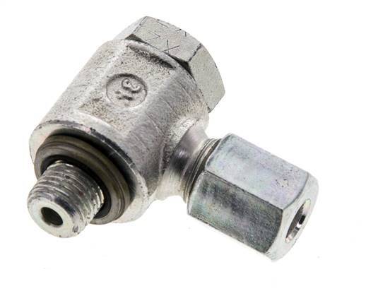 6L & M10x1 Verzinkt Stalen Swivel Joint Snijringkoppeling Buitendraad 315bar NBR O-ring Draaibaar ISO 8434-1