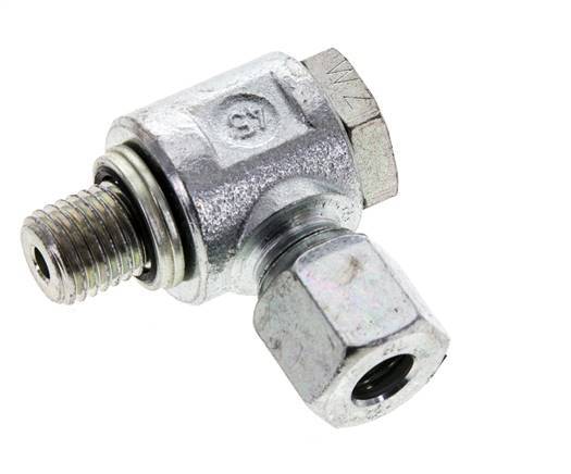 8L & M12x1.5 Verzinkt Stalen Swivel Joint Snijringkoppeling Buitendraad 315bar NBR O-ring Draaibaar ISO 8434-1
