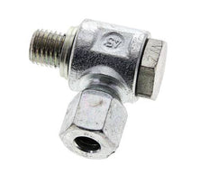 8L & M12x1.5 Verzinkt Stalen Swivel Joint Snijringkoppeling Buitendraad 315bar NBR O-ring Draaibaar ISO 8434-1