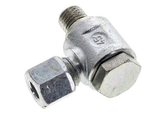 8L & M12x1.5 Verzinkt Stalen Swivel Joint Snijringkoppeling Buitendraad 315bar NBR O-ring Draaibaar ISO 8434-1