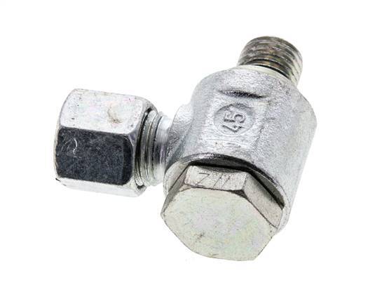 8L & M12x1.5 Verzinkt Stalen Swivel Joint Snijringkoppeling Buitendraad 315bar NBR O-ring Draaibaar ISO 8434-1