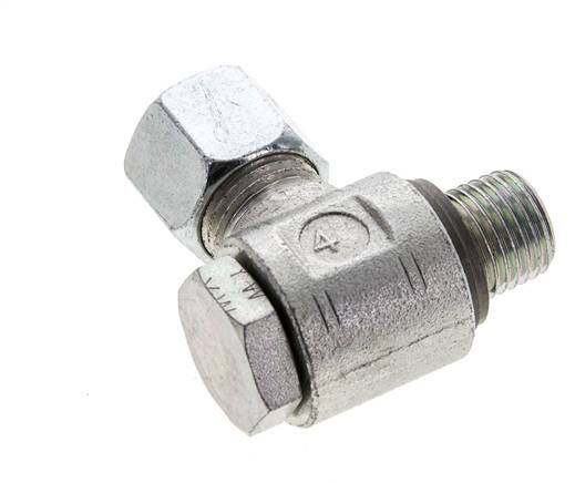 10L & M14x1.5 Verzinkt Stalen Swivel Joint Snijringkoppeling Buitendraad 315bar NBR O-ring Draaibaar ISO 8434-1