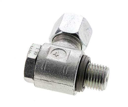 10L & M14x1.5 Verzinkt Stalen Swivel Joint Snijringkoppeling Buitendraad 315bar NBR O-ring Draaibaar ISO 8434-1