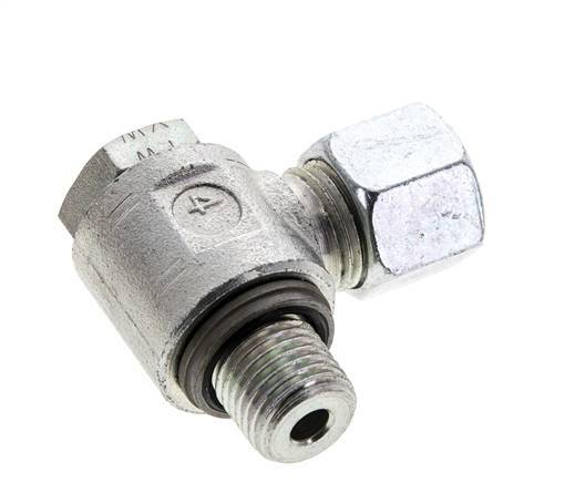 10L & M14x1.5 Verzinkt Stalen Swivel Joint Snijringkoppeling Buitendraad 315bar NBR O-ring Draaibaar ISO 8434-1