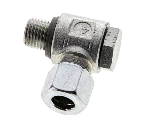 10L & M14x1.5 Verzinkt Stalen Swivel Joint Snijringkoppeling Buitendraad 315bar NBR O-ring Draaibaar ISO 8434-1