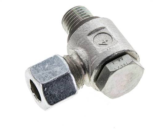 10L & M14x1.5 Verzinkt Stalen Swivel Joint Snijringkoppeling Buitendraad 315bar NBR O-ring Draaibaar ISO 8434-1