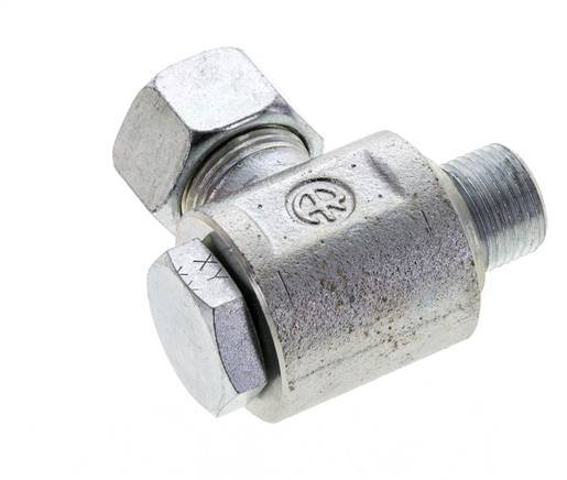 15L & M18x1.5 Verzinkt Stalen Swivel Joint Snijringkoppeling Buitendraad 315bar NBR O-ring Draaibaar ISO 8434-1