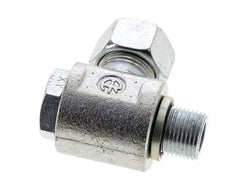 15L & M18x1.5 Verzinkt Stalen Swivel Joint Snijringkoppeling Buitendraad 315bar NBR O-ring Draaibaar ISO 8434-1