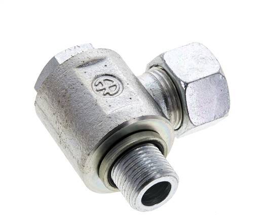 15L & M18x1.5 Verzinkt Stalen Swivel Joint Snijringkoppeling Buitendraad 315bar NBR O-ring Draaibaar ISO 8434-1