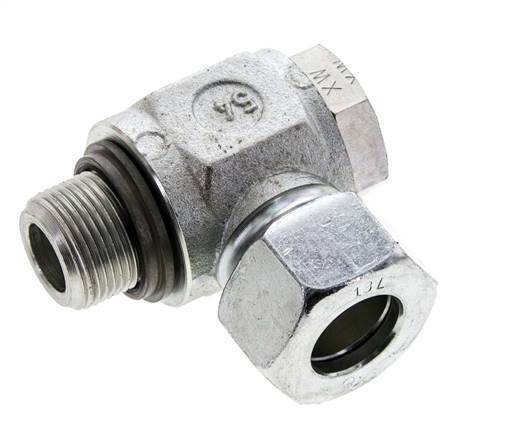 18L & M22x1.5 Verzinkt Stalen Swivel Joint Snijringkoppeling Buitendraad 315bar NBR O-ring Draaibaar ISO 8434-1