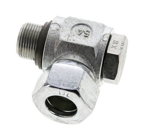 18L & M22x1.5 Verzinkt Stalen Swivel Joint Snijringkoppeling Buitendraad 315bar NBR O-ring Draaibaar ISO 8434-1