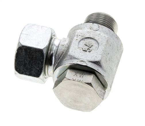 18L & M22x1.5 Verzinkt Stalen Swivel Joint Snijringkoppeling Buitendraad 315bar NBR O-ring Draaibaar ISO 8434-1
