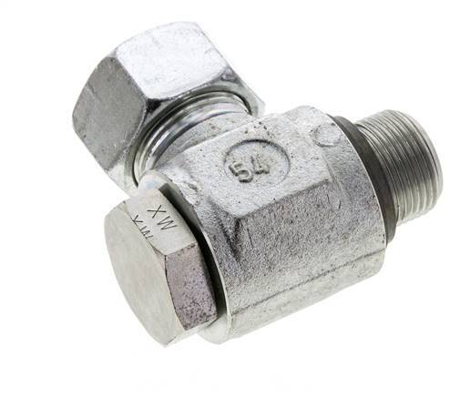 18L & M22x1.5 Verzinkt Stalen Swivel Joint Snijringkoppeling Buitendraad 315bar NBR O-ring Draaibaar ISO 8434-1