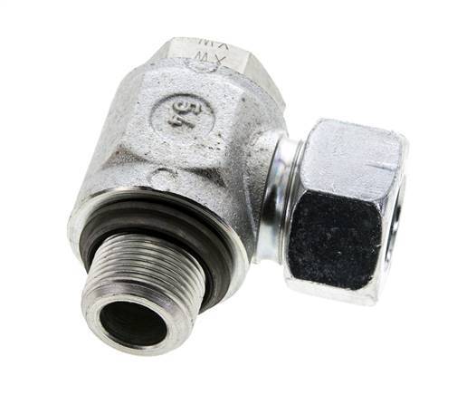 18L & M22x1.5 Verzinkt Stalen Swivel Joint Snijringkoppeling Buitendraad 315bar NBR O-ring Draaibaar ISO 8434-1