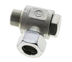 22L & M26x1.5 Verzinkt Stalen Swivel Joint Snijringkoppeling Buitendraad 160bar NBR O-ring Draaibaar ISO 8434-1