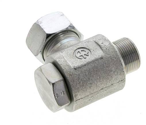 22L & M26x1.5 Verzinkt Stalen Swivel Joint Snijringkoppeling Buitendraad 160bar NBR O-ring Draaibaar ISO 8434-1