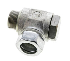 28L & M33x2 Verzinkt Stalen Swivel Joint Snijringkoppeling Buitendraad 160bar NBR O-ring Draaibaar ISO 8434-1