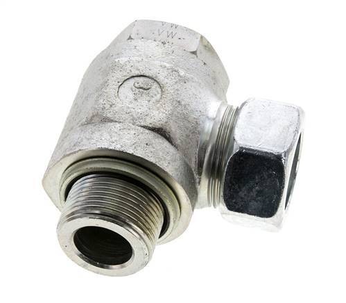 28L & M33x2 Verzinkt Stalen Swivel Joint Snijringkoppeling Buitendraad 160bar NBR O-ring Draaibaar ISO 8434-1