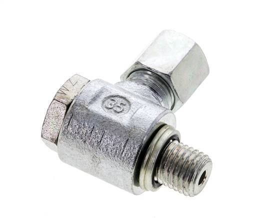 6S & M12x1.5 Verzinkt Stalen Swivel Joint Snijringkoppeling Buitendraad 400bar NBR O-ring Draaibaar ISO 8434-1