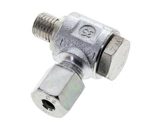6S & M12x1.5 Verzinkt Stalen Swivel Joint Snijringkoppeling Buitendraad 400bar NBR O-ring Draaibaar ISO 8434-1