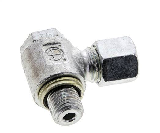8S & M14x1.5 Verzinkt Stalen Swivel Joint Snijringkoppeling Buitendraad 400bar NBR O-ring Draaibaar ISO 8434-1