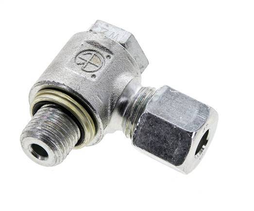 8S & M14x1.5 Verzinkt Stalen Swivel Joint Snijringkoppeling Buitendraad 400bar NBR O-ring Draaibaar ISO 8434-1