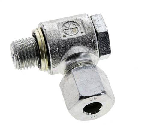 8S & M14x1.5 Verzinkt Stalen Swivel Joint Snijringkoppeling Buitendraad 400bar NBR O-ring Draaibaar ISO 8434-1