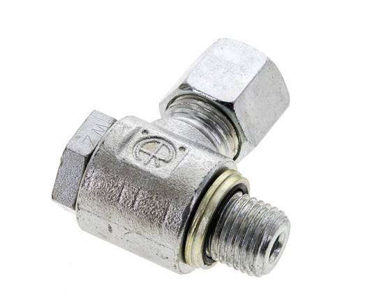 8S & M14x1.5 Verzinkt Stalen Swivel Joint Snijringkoppeling Buitendraad 400bar NBR O-ring Draaibaar ISO 8434-1