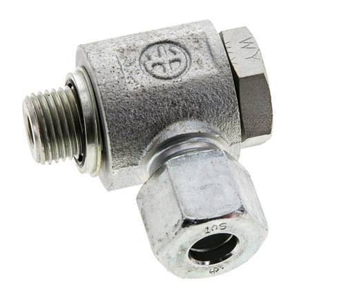 10S & M16x1.5 Verzinkt Stalen Swivel Joint Snijringkoppeling Buitendraad 400bar NBR O-ring Draaibaar ISO 8434-1