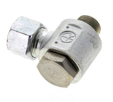 12S & M18x1.5 Verzinkt Stalen Swivel Joint Snijringkoppeling Buitendraad 400bar NBR O-ring Draaibaar ISO 8434-1