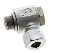 12S & M18x1.5 Verzinkt Stalen Swivel Joint Snijringkoppeling Buitendraad 400bar NBR O-ring Draaibaar ISO 8434-1