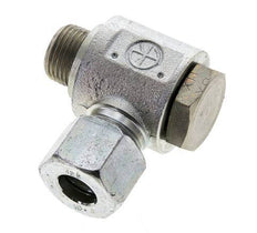 12S & M18x1.5 Verzinkt Stalen Swivel Joint Snijringkoppeling Buitendraad 400bar NBR O-ring Draaibaar ISO 8434-1