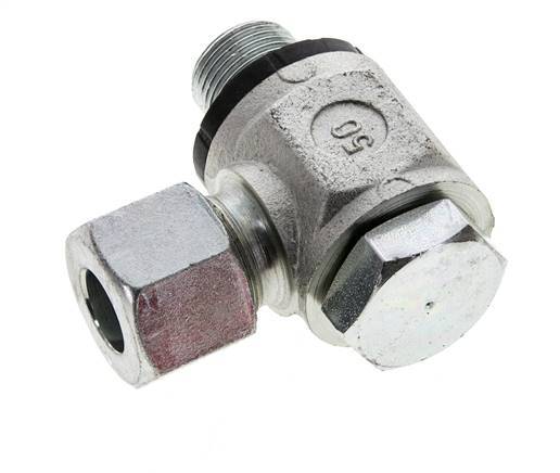 14S & M20x1.5 Verzinkt Stalen Swivel Joint Snijringkoppeling Buitendraad 400bar NBR O-ring Draaibaar ISO 8434-1