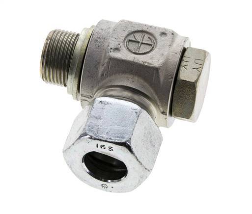 16S & M22x1.5 Verzinkt Stalen Swivel Joint Snijringkoppeling Buitendraad 400bar NBR O-ring Draaibaar ISO 8434-1