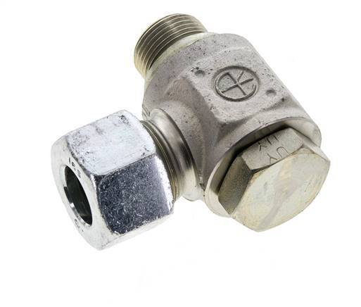 16S & M22x1.5 Verzinkt Stalen Swivel Joint Snijringkoppeling Buitendraad 400bar NBR O-ring Draaibaar ISO 8434-1