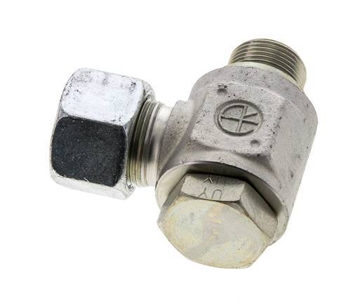 16S & M22x1.5 Verzinkt Stalen Swivel Joint Snijringkoppeling Buitendraad 400bar NBR O-ring Draaibaar ISO 8434-1