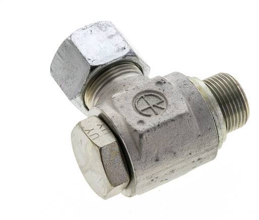 16S & M22x1.5 Verzinkt Stalen Swivel Joint Snijringkoppeling Buitendraad 400bar NBR O-ring Draaibaar ISO 8434-1