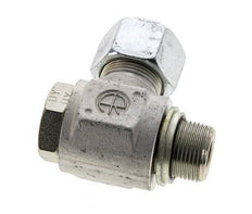 16S & M22x1.5 Verzinkt Stalen Swivel Joint Snijringkoppeling Buitendraad 400bar NBR O-ring Draaibaar ISO 8434-1