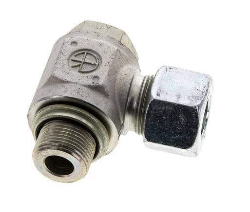 16S & M22x1.5 Verzinkt Stalen Swivel Joint Snijringkoppeling Buitendraad 400bar NBR O-ring Draaibaar ISO 8434-1