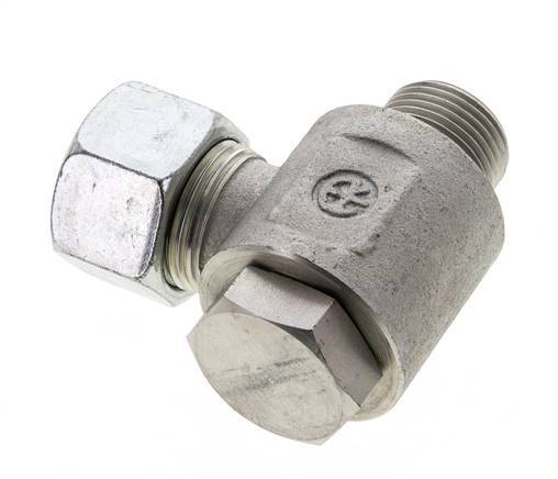 20S & M27x2 Verzinkt Stalen Swivel Joint Snijringkoppeling Buitendraad 400bar NBR O-ring Draaibaar ISO 8434-1