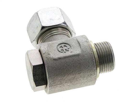 20S & M27x2 Verzinkt Stalen Swivel Joint Snijringkoppeling Buitendraad 400bar NBR O-ring Draaibaar ISO 8434-1