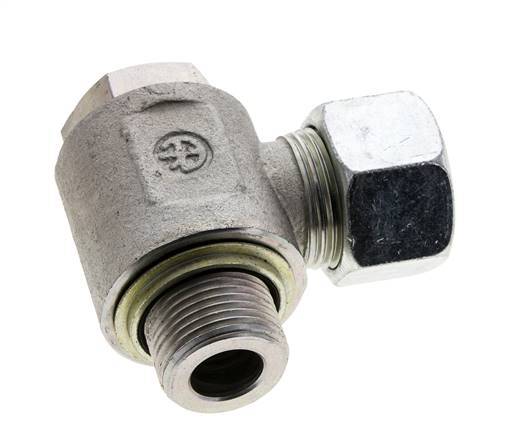 20S & M27x2 Verzinkt Stalen Swivel Joint Snijringkoppeling Buitendraad 400bar NBR O-ring Draaibaar ISO 8434-1