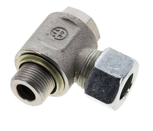 20S & M27x2 Verzinkt Stalen Swivel Joint Snijringkoppeling Buitendraad 400bar NBR O-ring Draaibaar ISO 8434-1