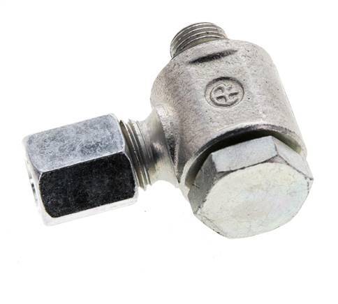 6L & G1/8'' Verzinkt Stalen Swivel Joint Snijringkoppeling Buitendraad 315bar NBR O-ring Draaibaar ISO 8434-1