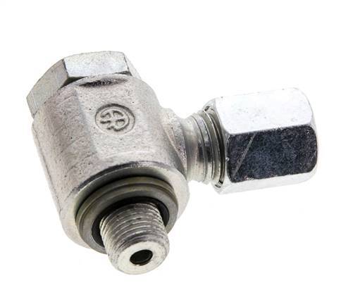 6L & G1/8'' Verzinkt Stalen Swivel Joint Snijringkoppeling Buitendraad 315bar NBR O-ring Draaibaar ISO 8434-1