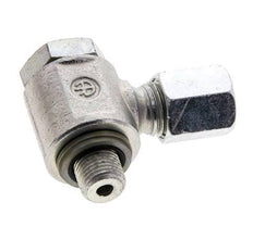 6L & G1/8'' Verzinkt Stalen Swivel Joint Snijringkoppeling Buitendraad 315bar NBR O-ring Draaibaar ISO 8434-1