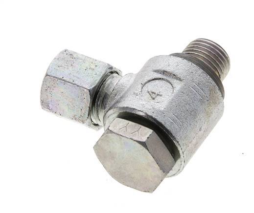 8L & G1/4'' Verzinkt Stalen Swivel Joint Snijringkoppeling Buitendraad 315bar NBR O-ring Draaibaar ISO 8434-1