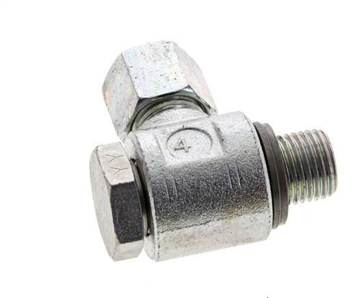 8L & G1/4'' Verzinkt Stalen Swivel Joint Snijringkoppeling Buitendraad 315bar NBR O-ring Draaibaar ISO 8434-1