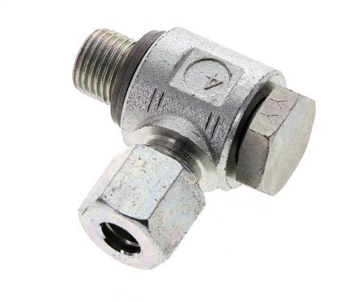 8L & G1/4'' Verzinkt Stalen Swivel Joint Snijringkoppeling Buitendraad 315bar NBR O-ring Draaibaar ISO 8434-1